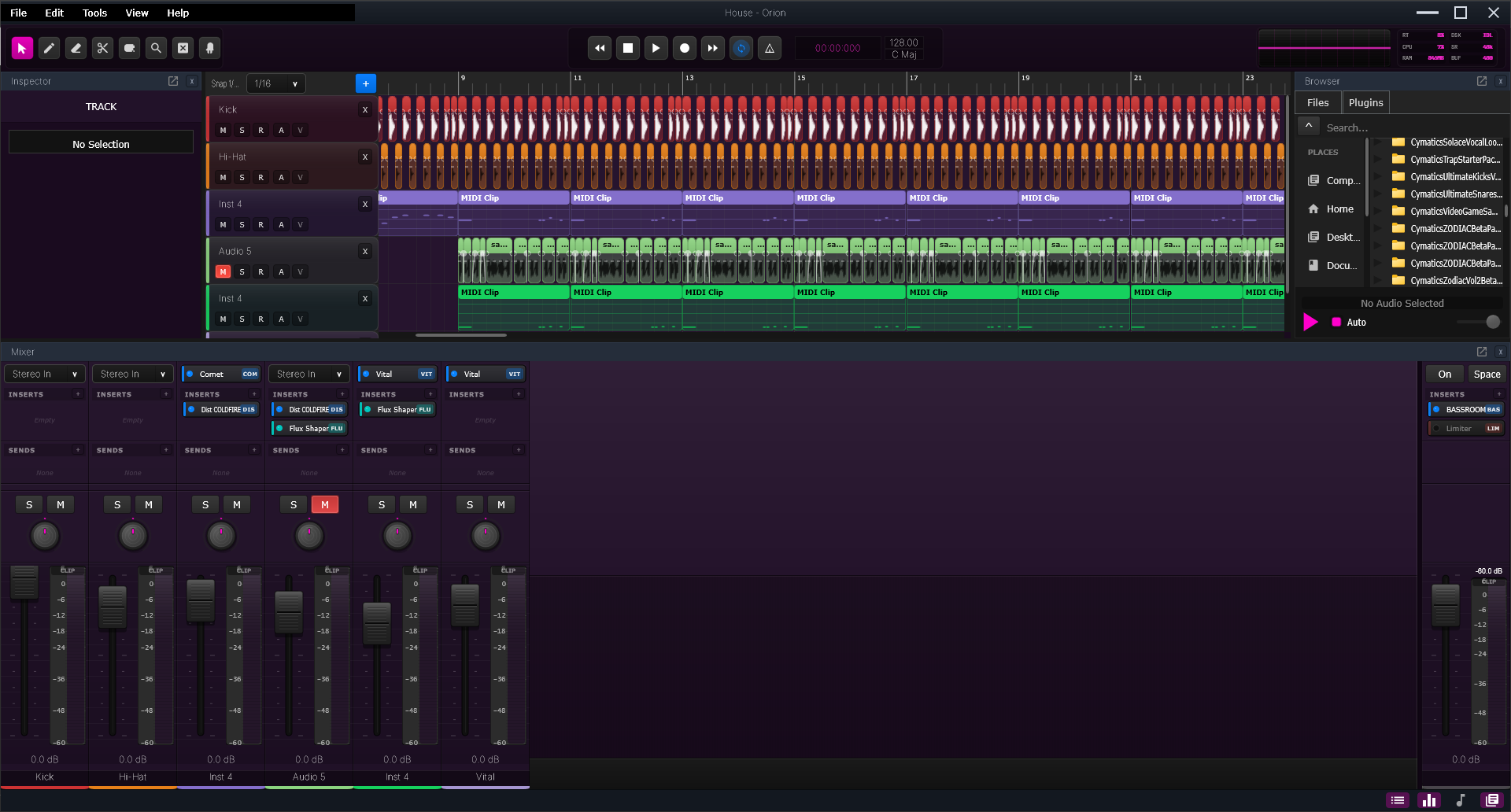 Orion interface screenshot